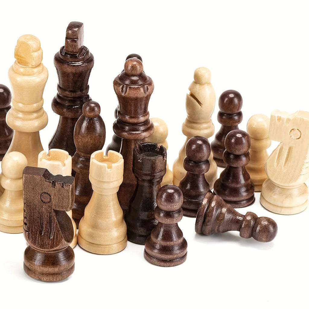 high-end 7.8cm/ 3-inch new solid wood chess piece set, 32 pieces for desktop entertainment game