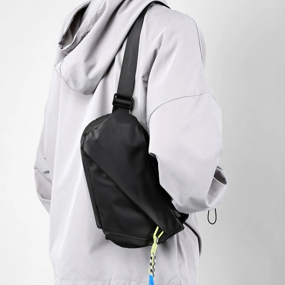 Fashion Nylon Shoulder Chest Bag Waterproof Large Capacity Messenger Bag Travel Bag Running