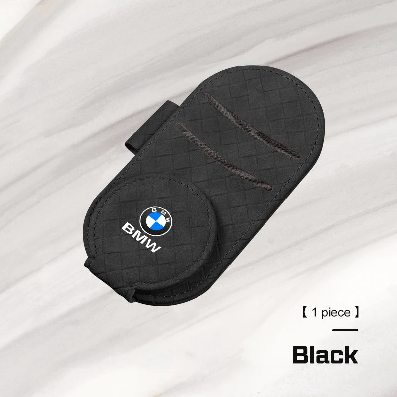 Magnetic Leather Car Glasses Clip for BMW E28 E39 E46 E53 E60 E92 F10 F20 F48 G60 G70 X1X5X6 X7 Sun Visor Sunglasses Holder Clip