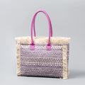 Tote bag Bohemian retro shoulder bag Zipper handbag Large capacity canvas bag Women's summer