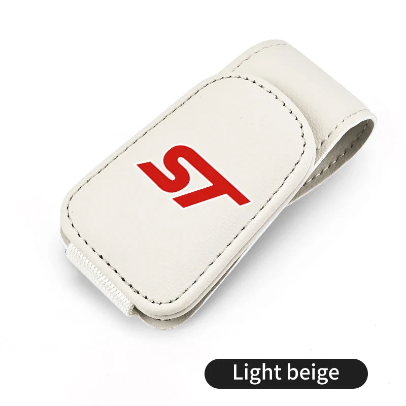 For Ford Magnetic Car Glasses Holder Sunshade Platep Card Ticket Clip ST Racing RS S Mustang Kuga Fiesta Fusion Mondeo Edge