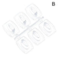 6/20pcs Small Size Transparent Removable Hook Strong Seamless Christmas Cable Clamp Adhesive Hook Kitchen Wall Bedroom Wall Rack