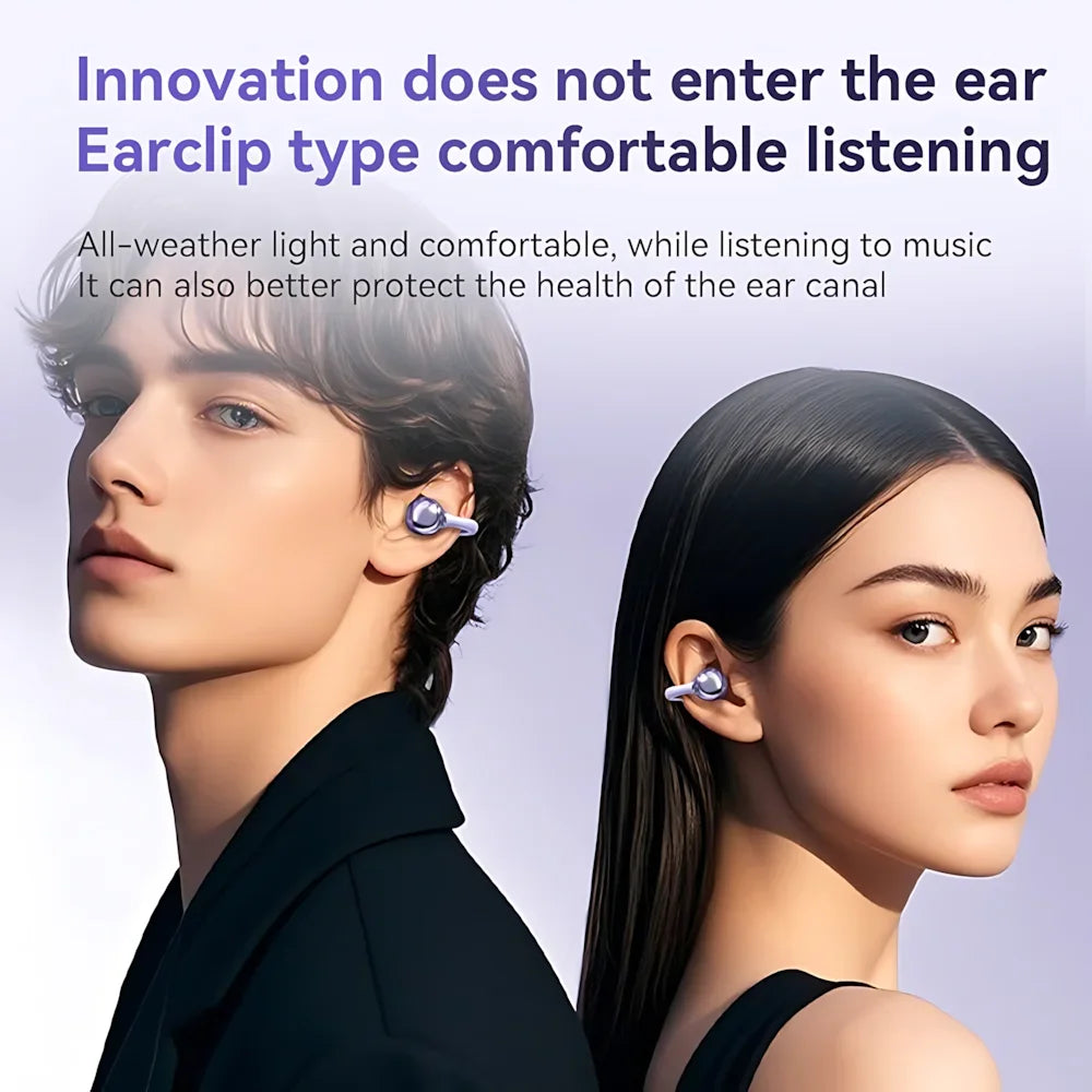 Origin Free Clip 3D Stereo Sound Bluetooth Headphones Open Ear Earphone Ear Clip OWS Sport Wireless Headset TWS Earclip Earbuds