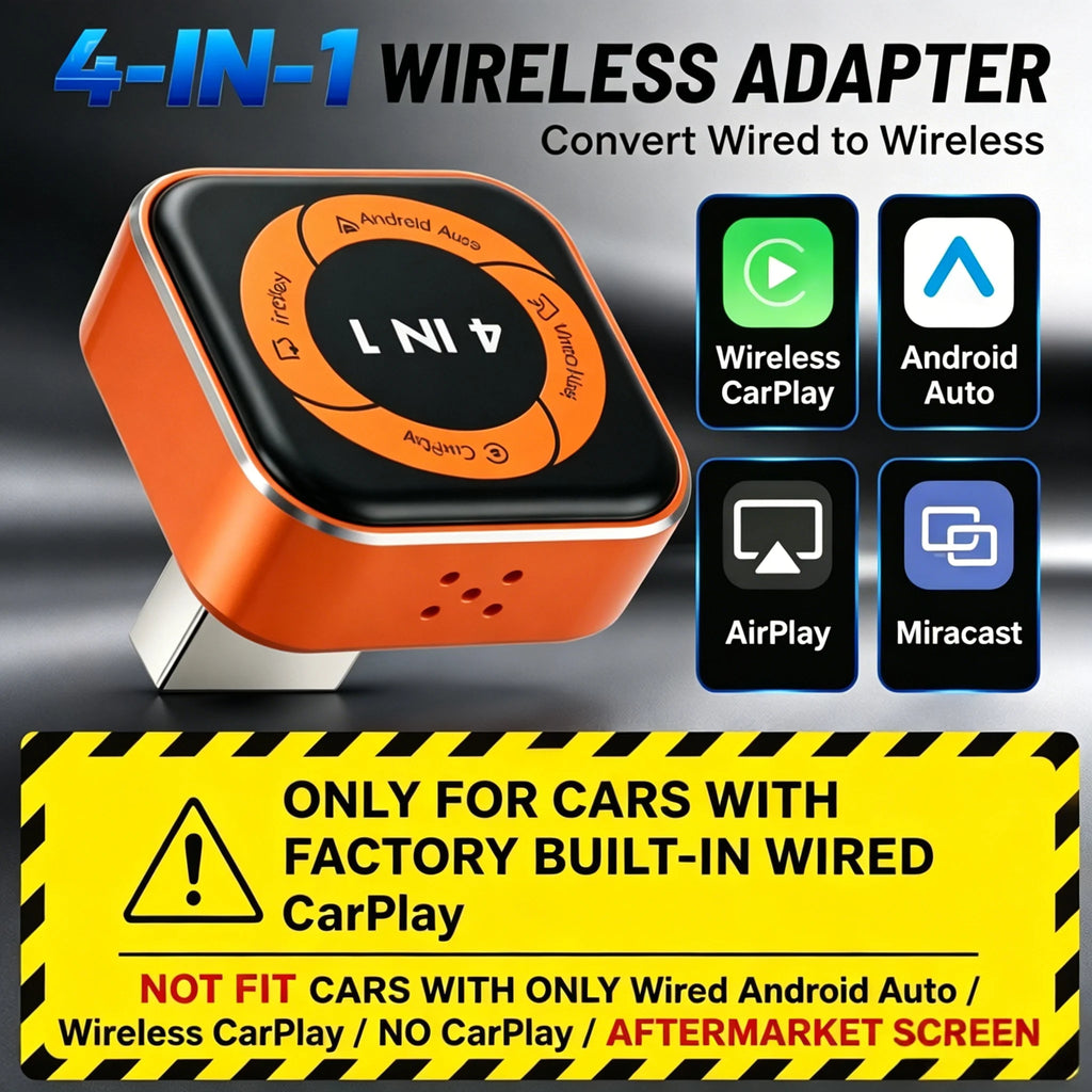 CarRocket Wireless Carplay Smart Box Android Auto Adapter Mirror Link Airplay Plug&Play Connect Universal WiFi 5 Bluetooth 5.0