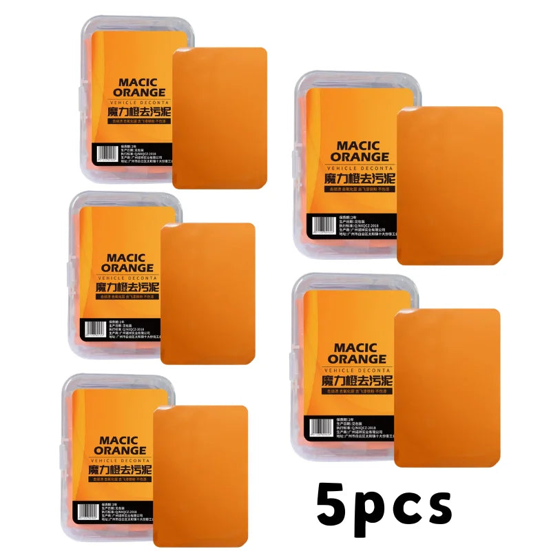 2/3/5PCS Car Magic Clay Bar With Storage Box Auto Detailing Cleaner Dirty Remover For Paintwork, Iron Filings & Spot Removal