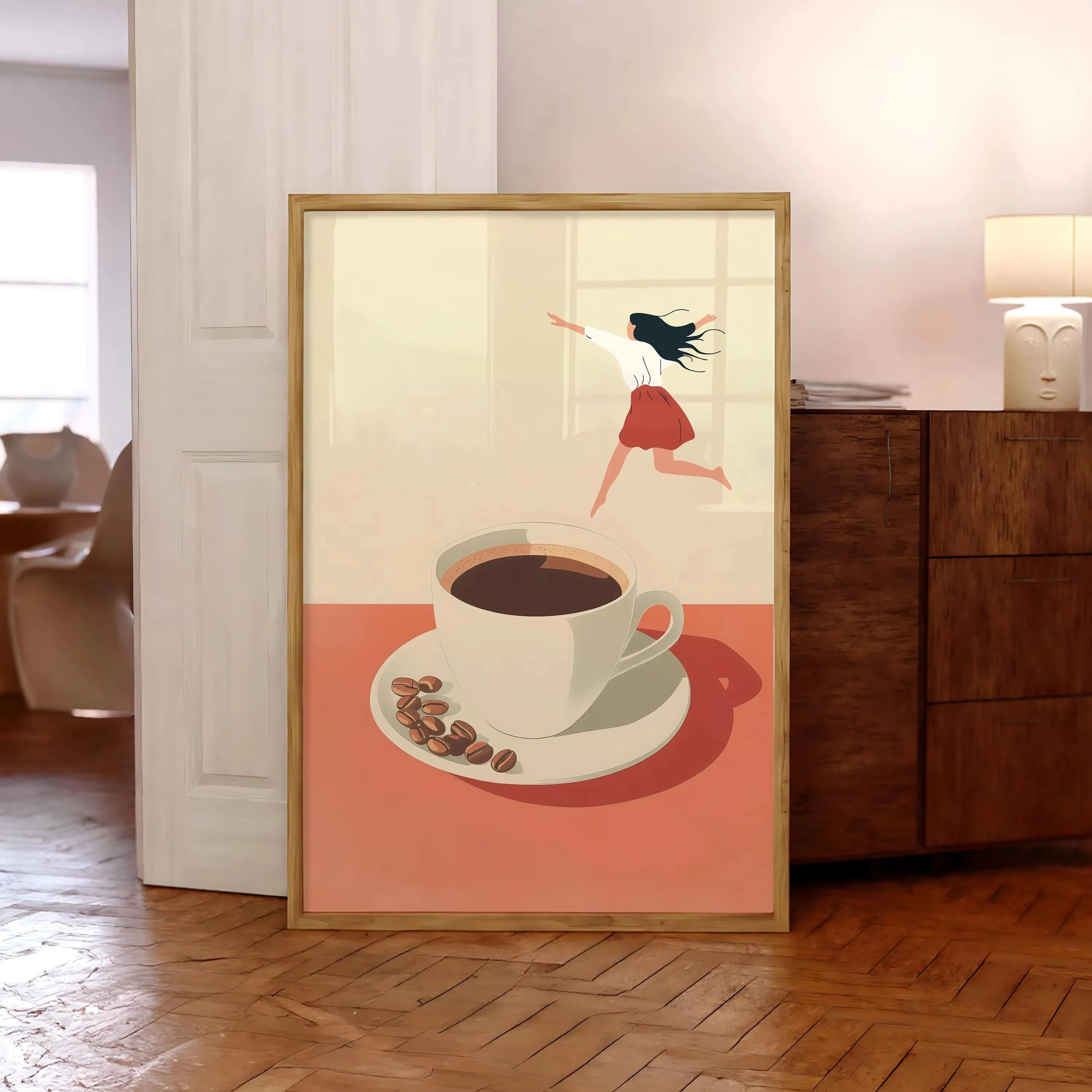 Coffee Diver Canvas Prints Kitchen Good Morning Coffee Wall Art Posters for Modern Living Room Home Decor Coffee Lovers Gifts