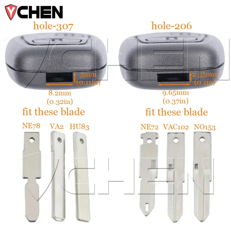 Car Key Fob Shell Case For Peugeot 206 207 307 408 607 for Citroen C1 C2 C3 C4 Xsara Picasso 2 Buttons Housing Cover Remote Box