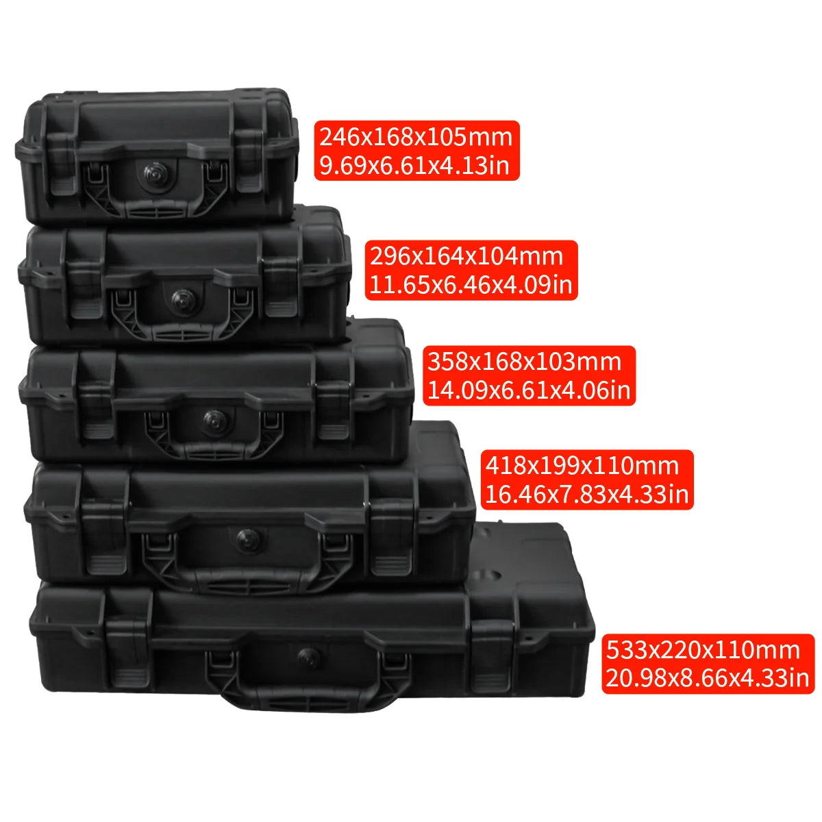 Waterproof Vehicle Maintenance and Repair Toolbox With Pre-cut Universal FOAM, Hard Shell PP Suitcase Portable Wear-Resistant Sh