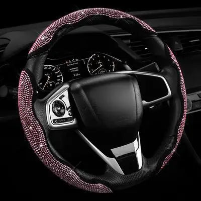 Popular diamond-encrusted steering wheel buckle, fashionable sports, butterfly design, non-slip and wear-resistant design