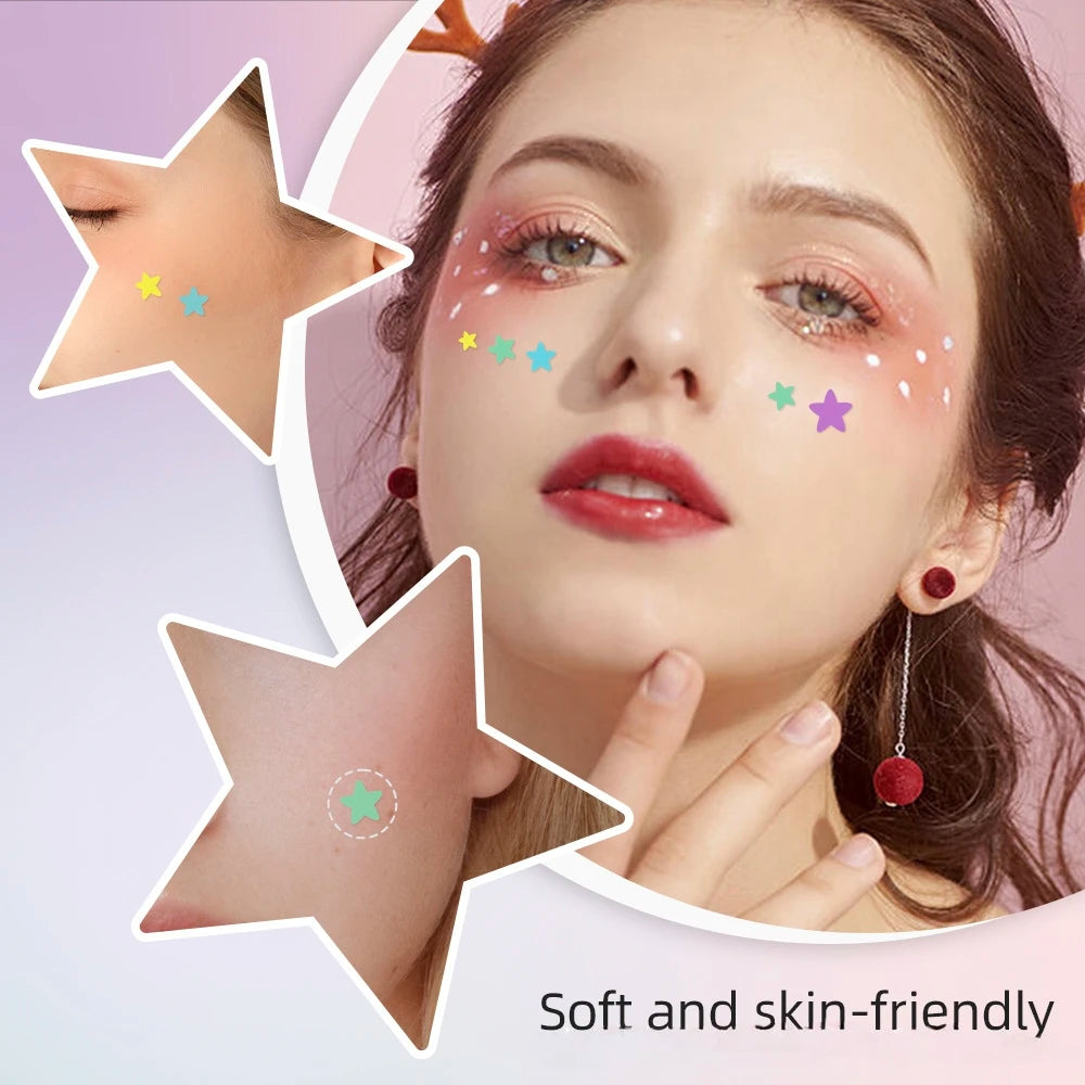 Funny Rainbow Smiley Printed Pimple Patch Box 480 Count Multicolor Star Zit Stickers Waterproof Thin Hypoallergenic Hydrocolloid
