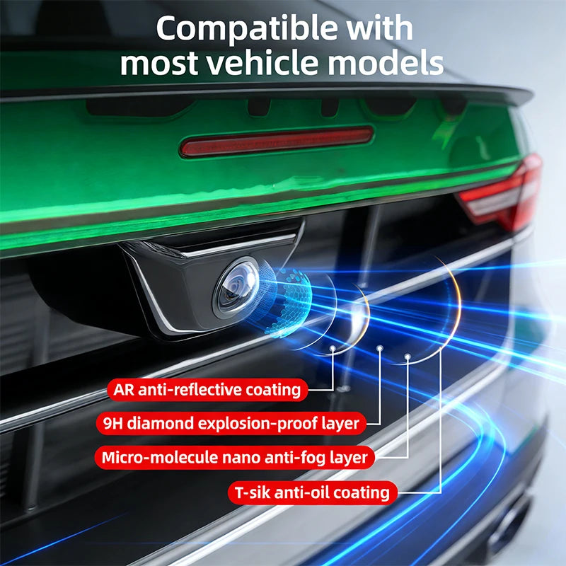 Car Camera Lens Transparent Protector Cover Universal Front Bumper Camera 360° All-Round Lens Guard PC Lens Protector Cover Kit
