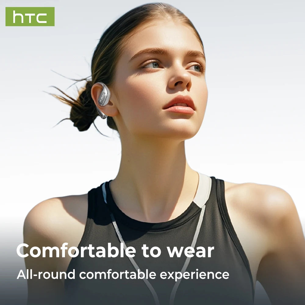 HTC NE77 TWS Wireless Earbuds Bluetooth 5.3 ENC HD Mic Low Latency Touch Control LED Display Sport Headphones for iOS Android