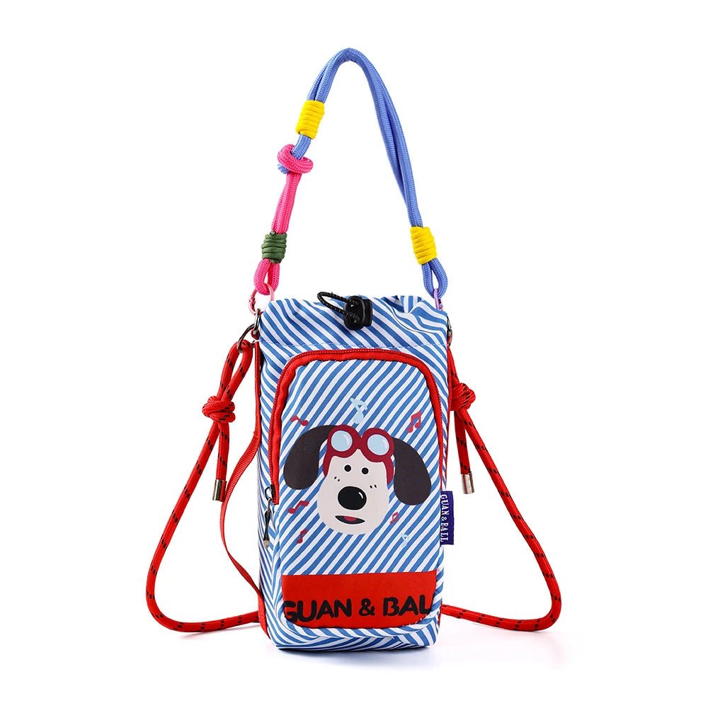 2026 New Illustrator-Designed Dopamine Lightweight Water Bottle Bag Crossbody Bag Outdoor Phone Casual Bag