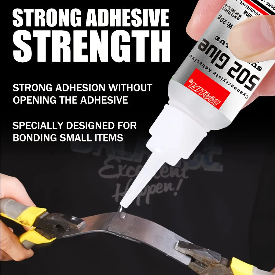 Loolifl 1-25 Pieces 502 Strong Instant-Drying Cyanoacrylate Glue for Leather, Rubber, Wood, Metal, Strong Liquid Adhesive Tool
