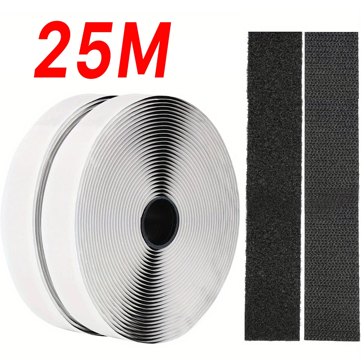 1-25M Velcros Self Adhesive Hook and Loop Fastener Tape House Diy Magic Tap Auto Double Sided Roll Strong Glue Home Strap Strips