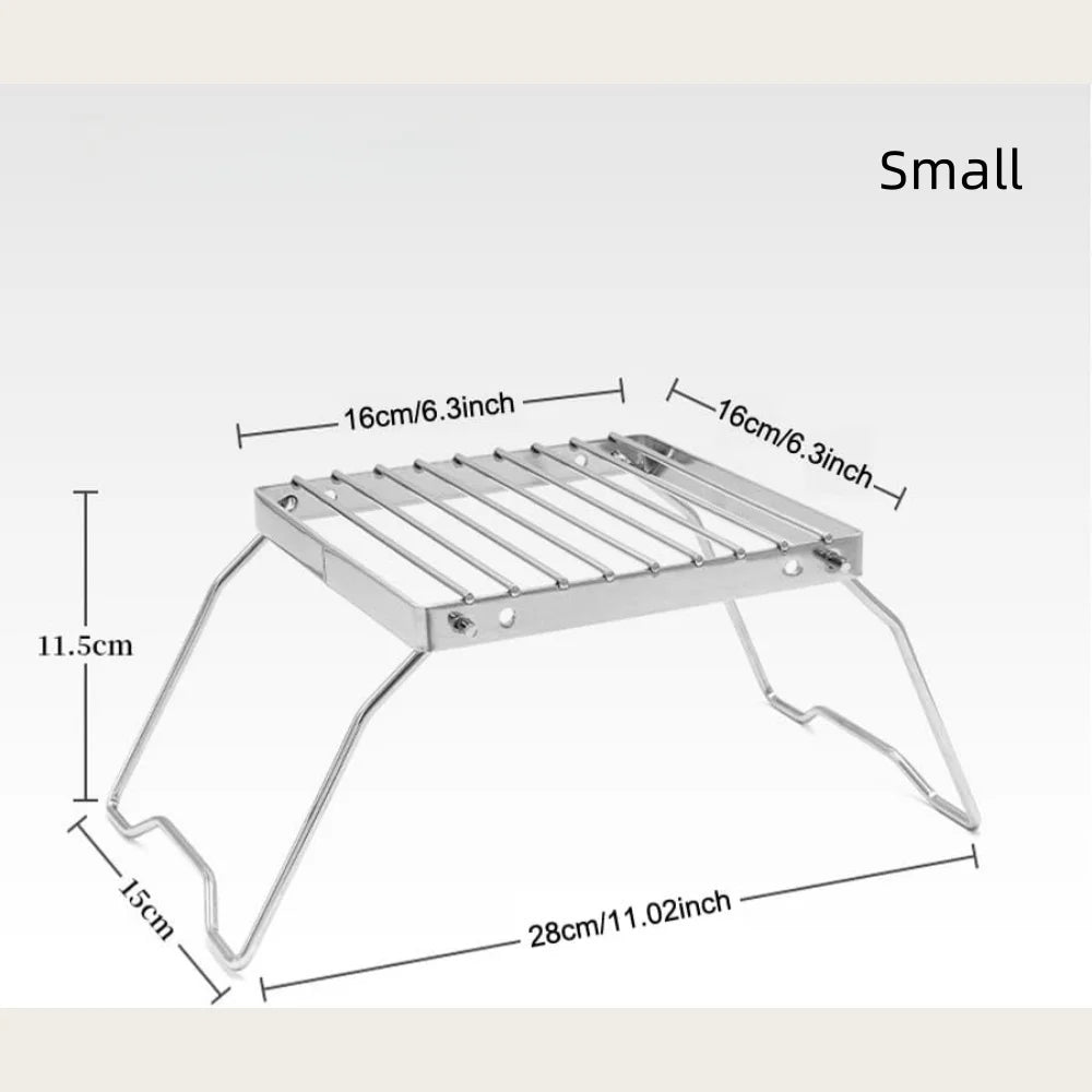 Camp Grill Portable Outdoor Grill Stainless Steel Folding Compact BBQ Camping Hiking Picnics