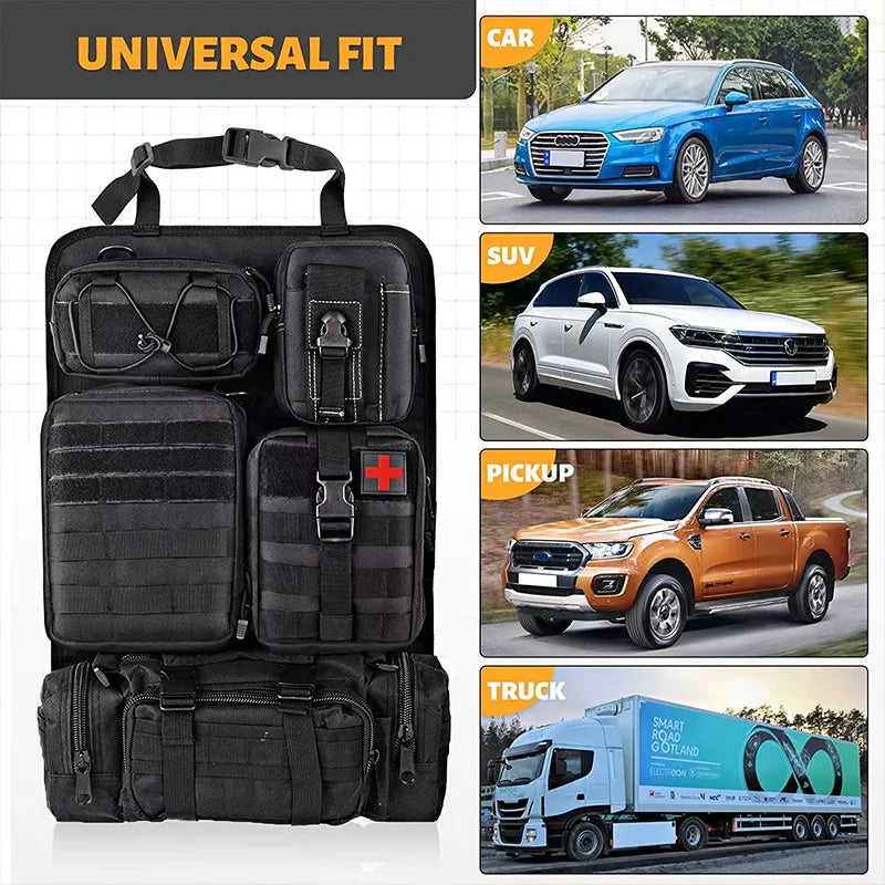Car Backseat Hanging Bag, Tactical Accessory Organizer, Self-Driving Hunting Outdoor Storage Bag Classified Storage Bag
