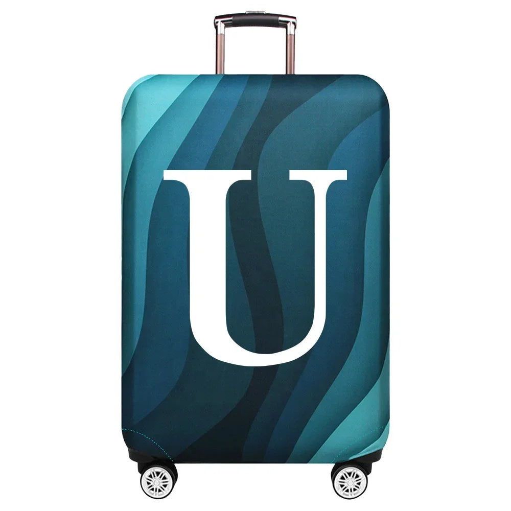 Luggage Cover Travel Suitcase Protective Cover White Series Dust-Proof Stretch Fabric for 18-32inch Baggage Case