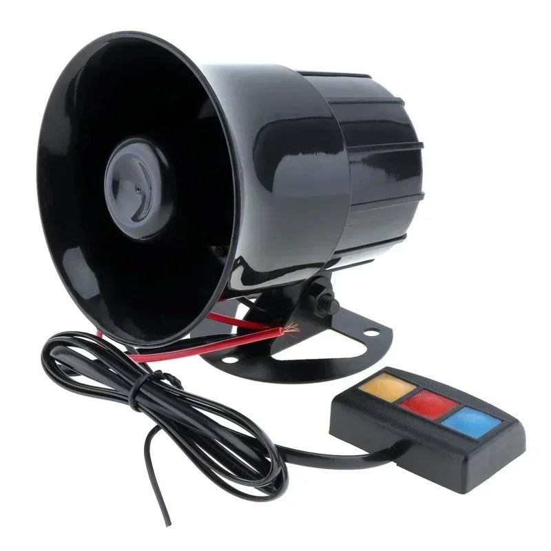 12V 3 Tone Sound Loud Car Horn Motorcycle Warning Alarm Police Fire Siren Horn Speaker Automotive Accessories 20W Accessory