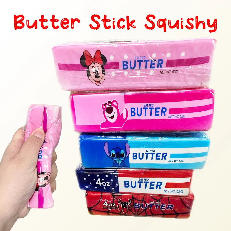 Cartoon Butter Stick Slow Rising Squishy Toy, Blind Box Style, Stress & Anxiety Relief Squeeze Toy for Adults