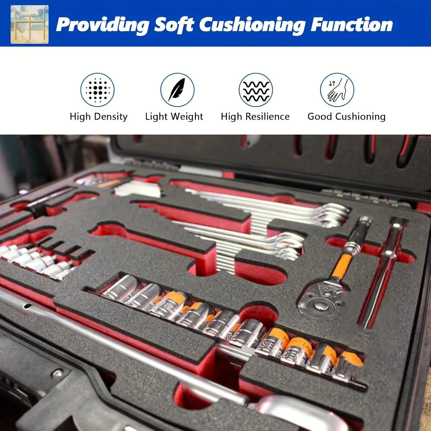 EPE Pearl Foam Inner Liner, Anti-static, Shock-Absorbing Toolbox Storage, DIY Cut-to-Size Floral Foam Sheets