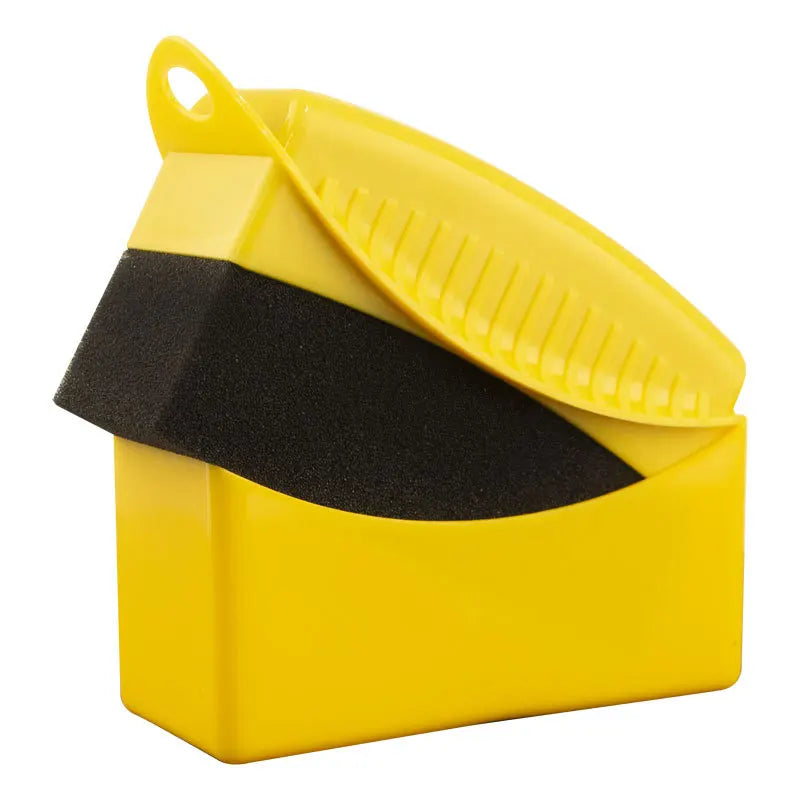 Car Wheel Polishing Waxing Sponge Brush With Cover  Washing Cleaning Tire Contour Dressing Applicator Pads Detail Accessories