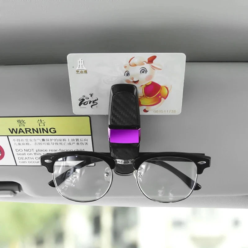 Universal Car Eyeglass Holder Clip Sun Visor Sunglass Storage Organizer Support for Auto