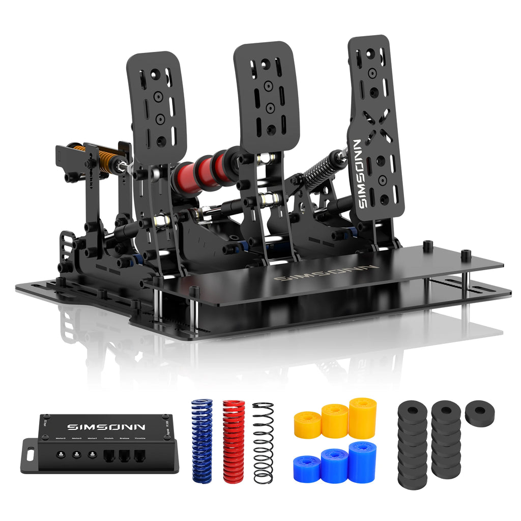 SIMSONN Plus X Sim Racing Simulator Pedal PC Simracing Pedals Support VAM and VAM RPO Vibration Motor Driving Game Accessories