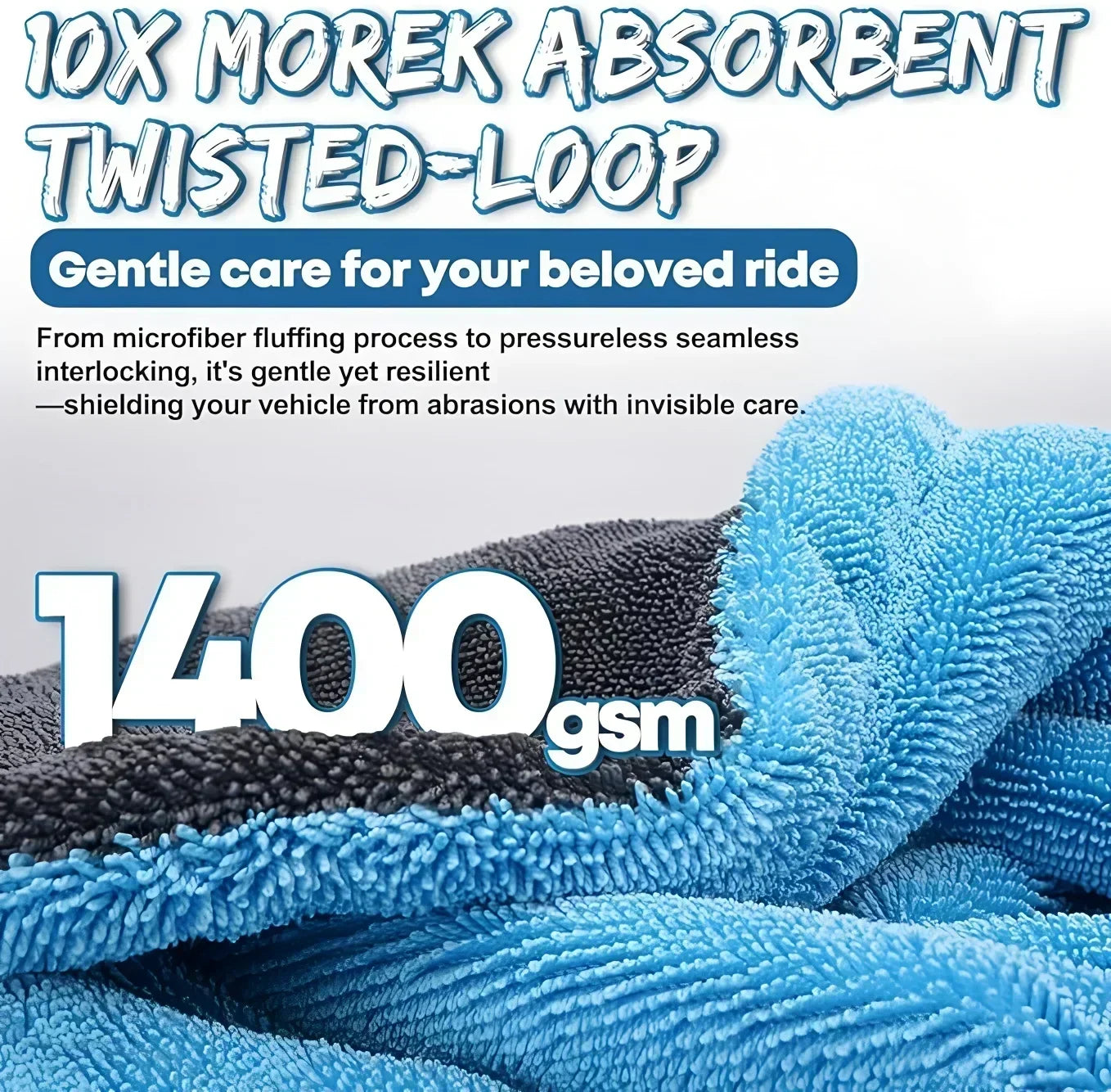 1400GSM Car Towel Car Detailing Rags Quick Drying Cloth Multi-Purpose Car Wash Towel For Car Window Cleaning And Auto Care