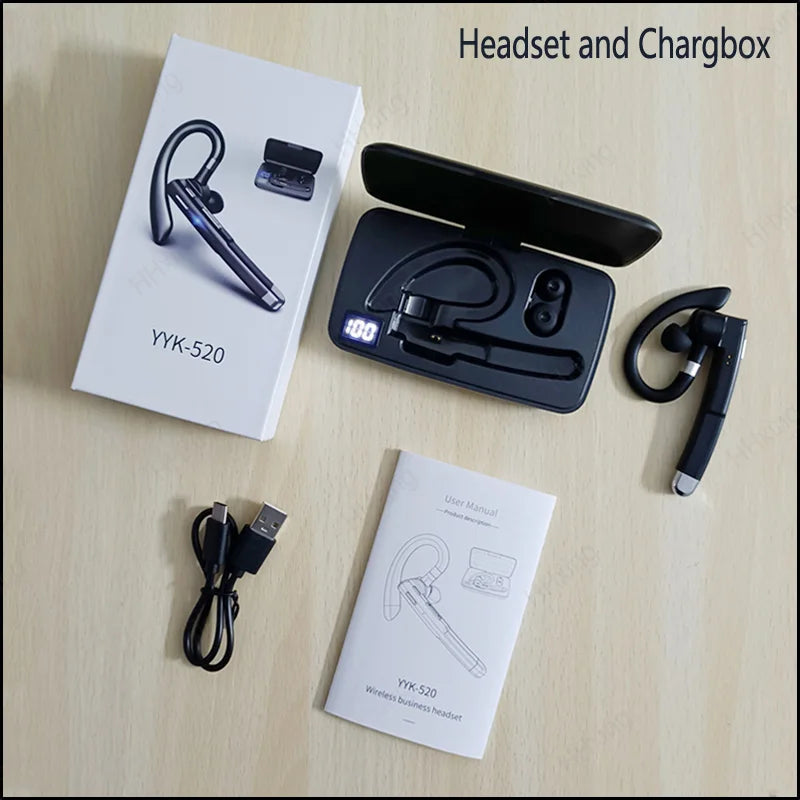 Wireless Headphones With Microphone Bluetooth Earphones ENC Noise Cancelling Hands-free Headset Busines Auriculares Driving