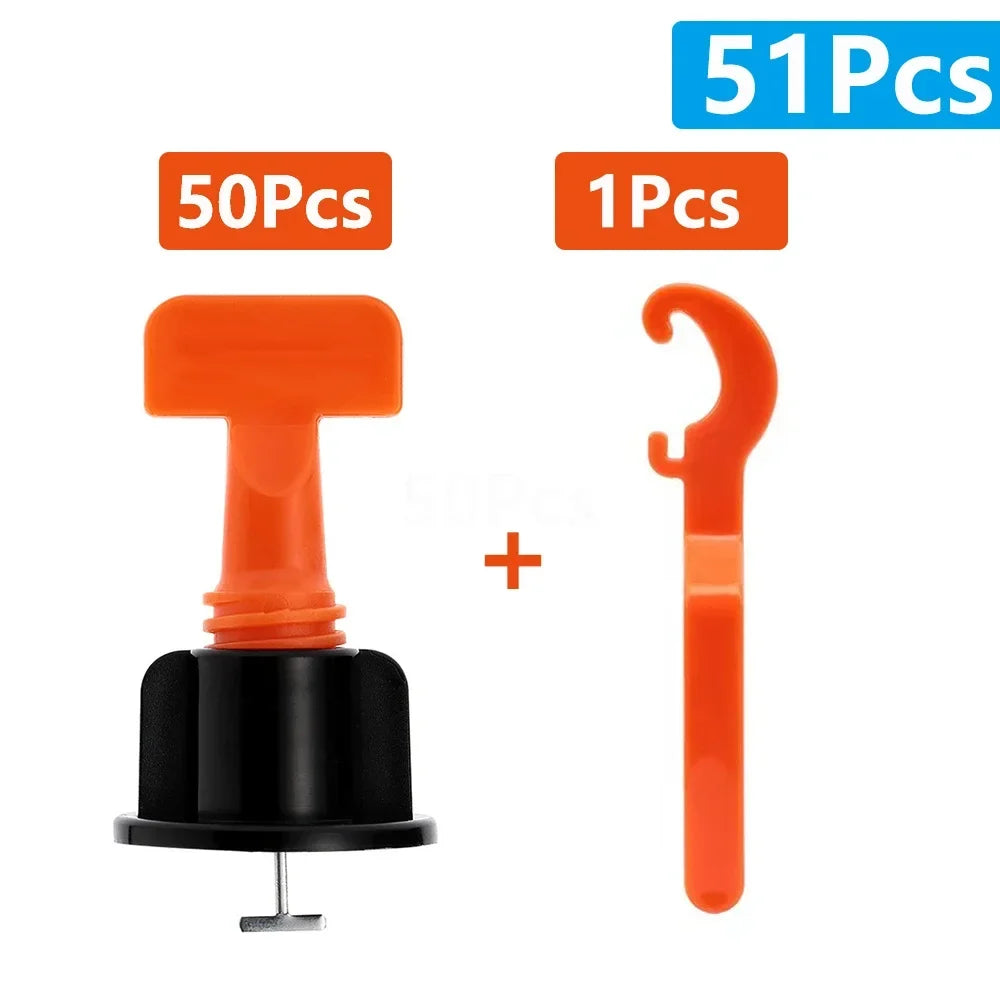 11-1202Pcs Top Ceramic Floor Tile Leveling System Clips Set Leveler Adjuster Tile Wall Laying Locator Spacer Construction Tool