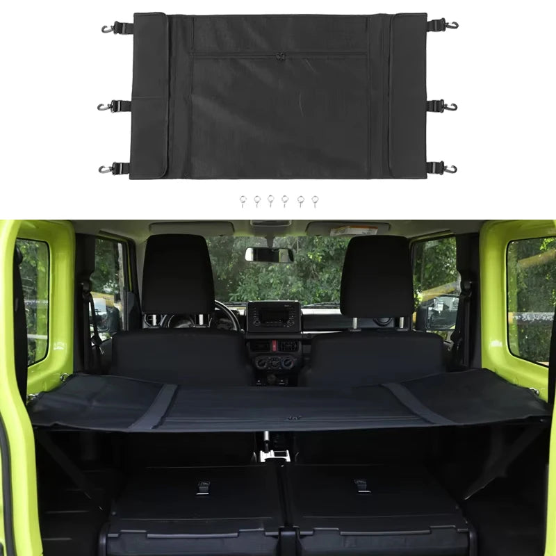Rear Trunk Curtain Cover Storage Bag, Luggage Trunk Fabric Net , Suitable for Suzuki Jimny JB74 2019 2020 2021