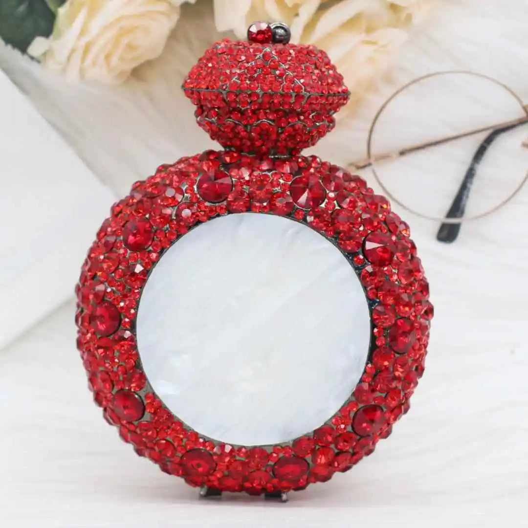 New Design Big Diamond Ring Bag Women Clutch Purse Bridal Wedding Rhinestone Evening bags lady handbags Silver and gold