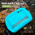 Portable Emergency Kit 40D Nylon Lightweight Waterproof Tear-Resistant First Aid Bag with Hook for Daily Travel Sports Camping