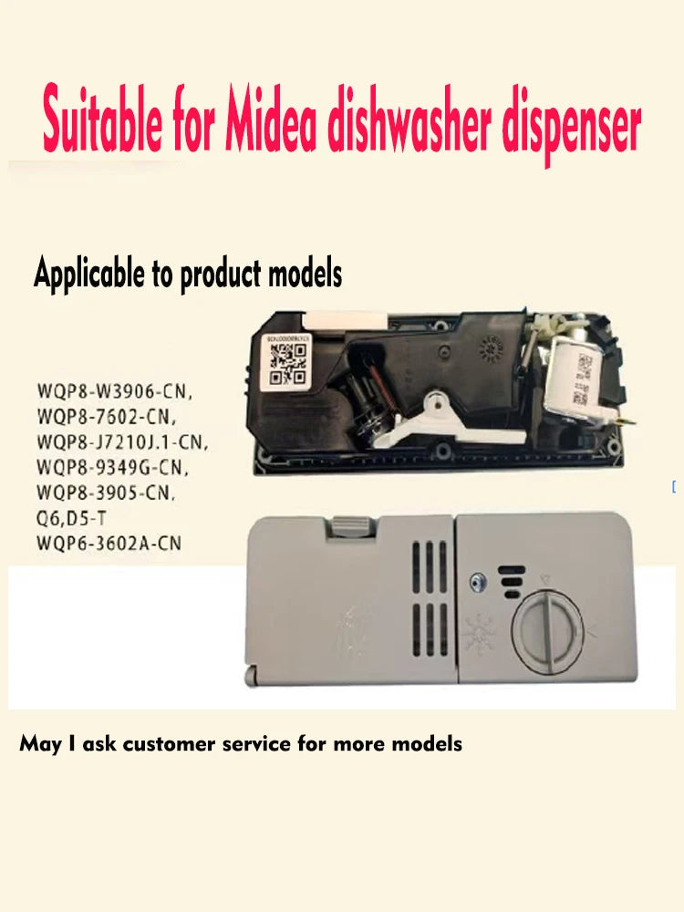 New For Midea Dishwasher Dispenser 17476000007435 220- 240V 50/60Hz Dishwashing Powder Box Dish Washer Parts
