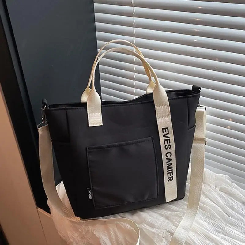 Large Capacity Waterproof Nylon Tote Bag Fashion Crossbody Shoulder Messenger Bag Casual Daily Handbag For Girls Students