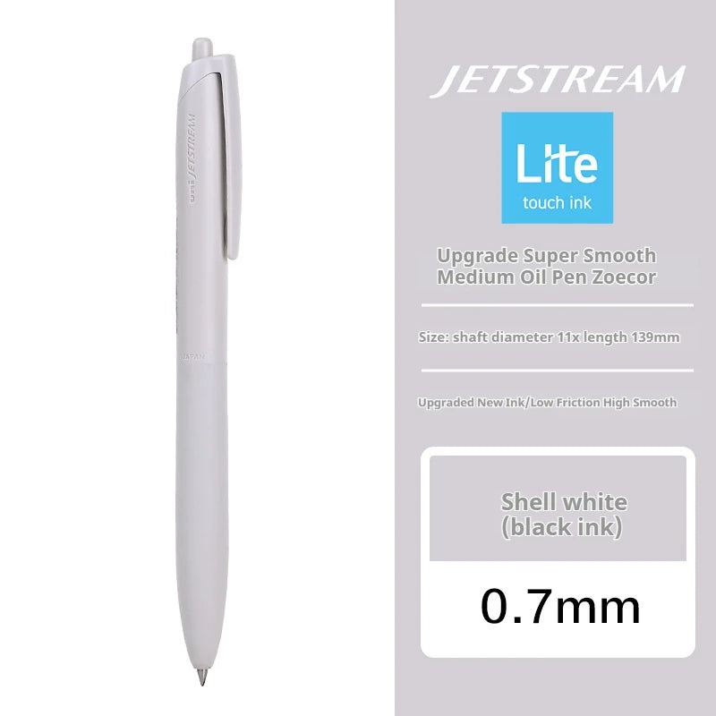 Uni Permanent Ballpoint Pen Jet Stream Anti-slip Cloudy Recycled Eco Shell Friction Super Smooth Ink Oil Pens Portable Supplies
