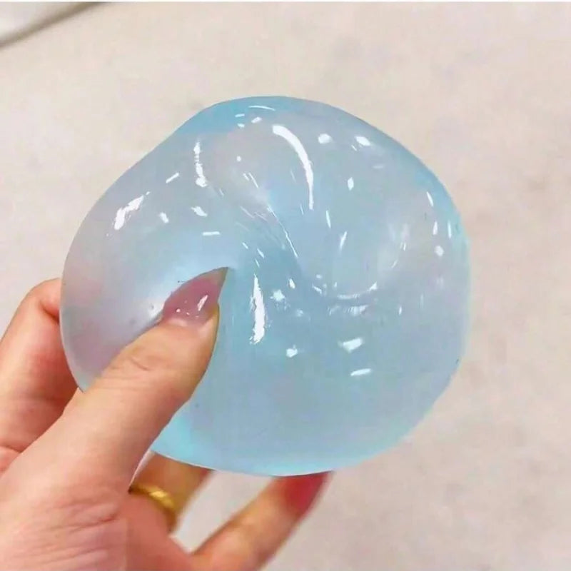 1pcs Moldable Slow Rebound Blue Coconut Oil Handmade Squeezing Ball 6cm Round Malt Stress Relief Squeeze Toy