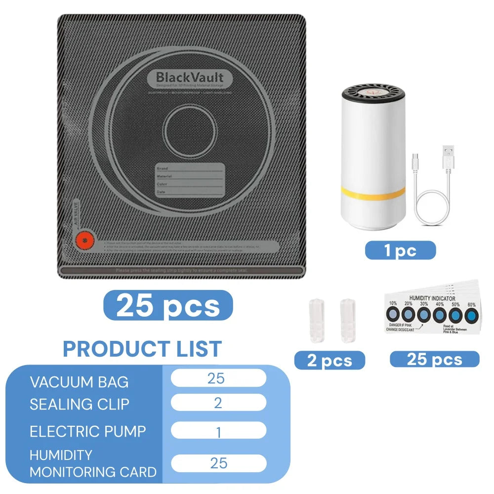 3D Printing Vacuum Storage Bags,Moisture-Proof/Lightproof Seal Packing PLA ABS PETG Vacuum Dry Sealing Bag Keep Filament Dry