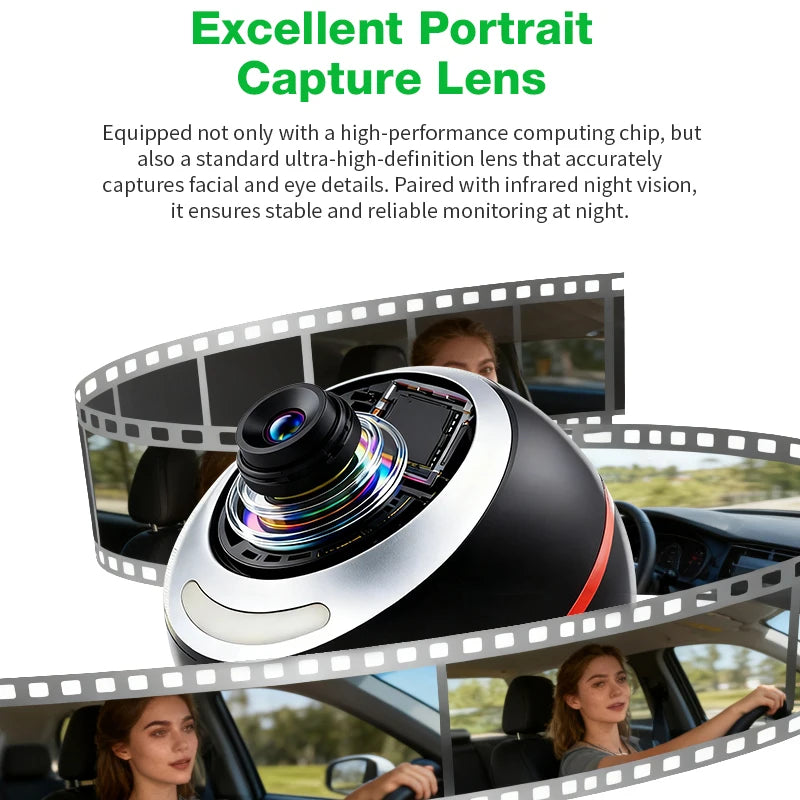 Car DMS Fatigue Driving Warning Device Face Recognition Anti Sleep Alarm System Pupil Recognition Smart Monitor Accurate