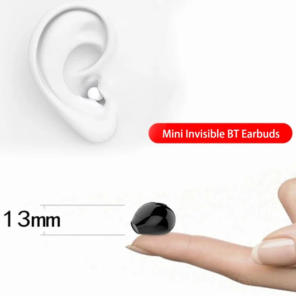New Mini Invisible Earphones In-Ear Earbuds For Sleeping V5.2 Noise Reduction Wireless Bluetooth Sports Headphones With Mic