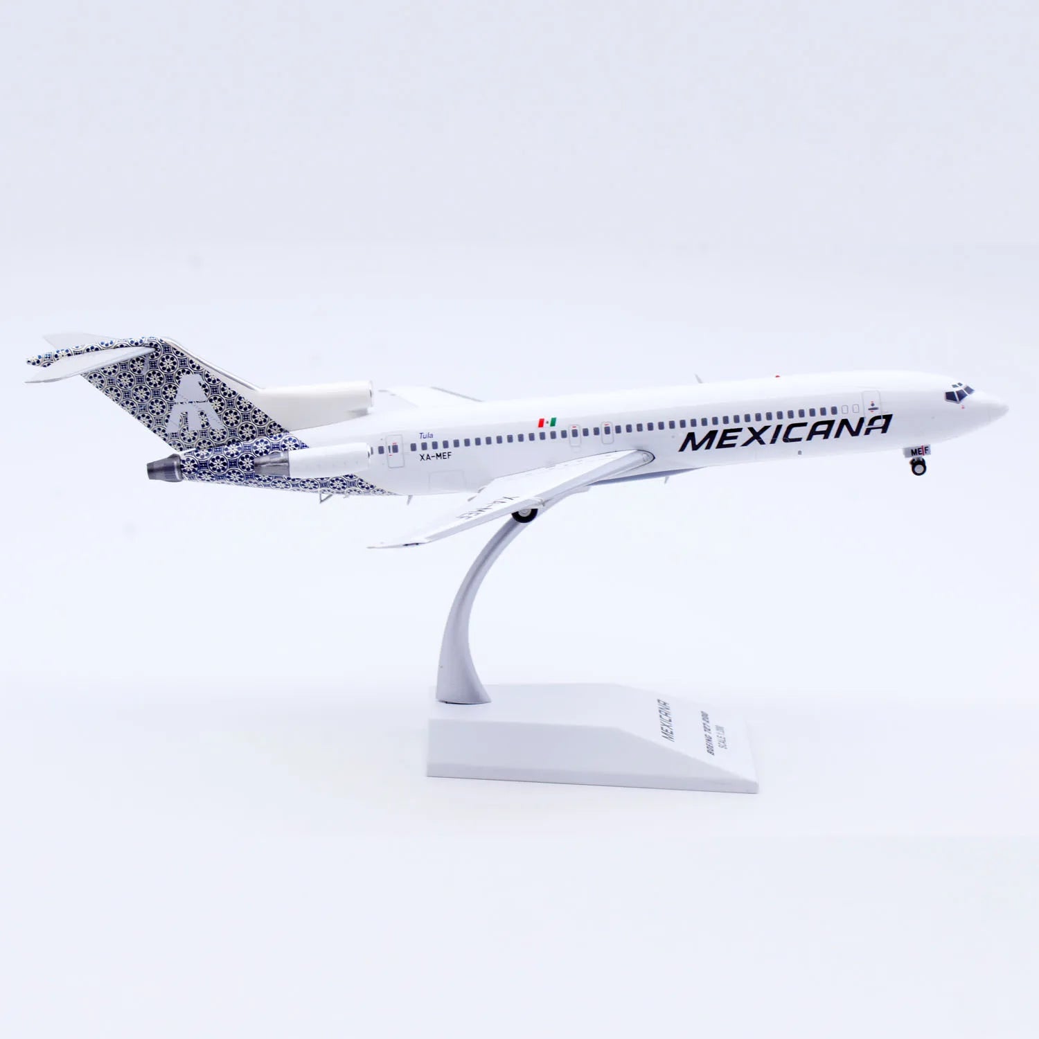 LH2392 Alloy Collectible Plane Gift JC Wings 1:200 Mexicana Airlines Boeing B727-200 Diecast Aircraft Jet Model XA-MEF