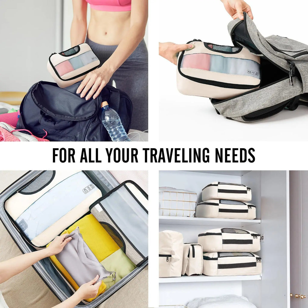 High Quality Travel Bag Sets 8 Pieces Waterproof Luggage Organizer Pouch Clothes Separation Organizer Bag Portable Packing Cubes