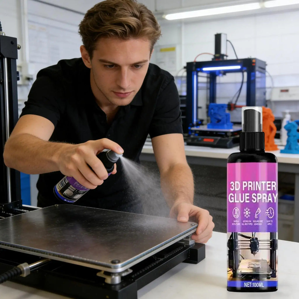 100ml 3D Printer Adhesive Long Lasting Reduces Warping Glue Spray Build Plate Glue universal for Fabric Crafts Quilting Sewing