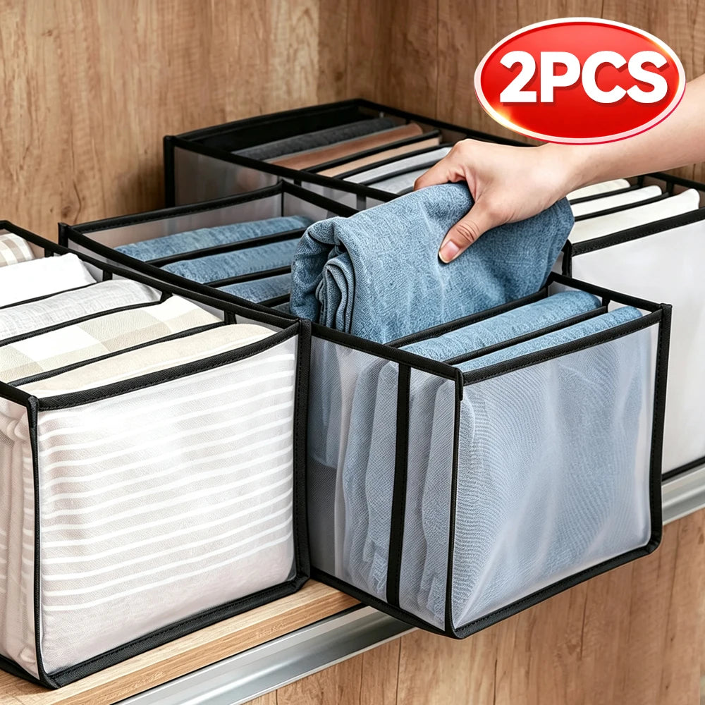  9/7 Grids Clothes Organizer Pants Sweater Storage Cabinets Drawers Organizer Wardrobe Clothes Storage Organizers Jeans Storage