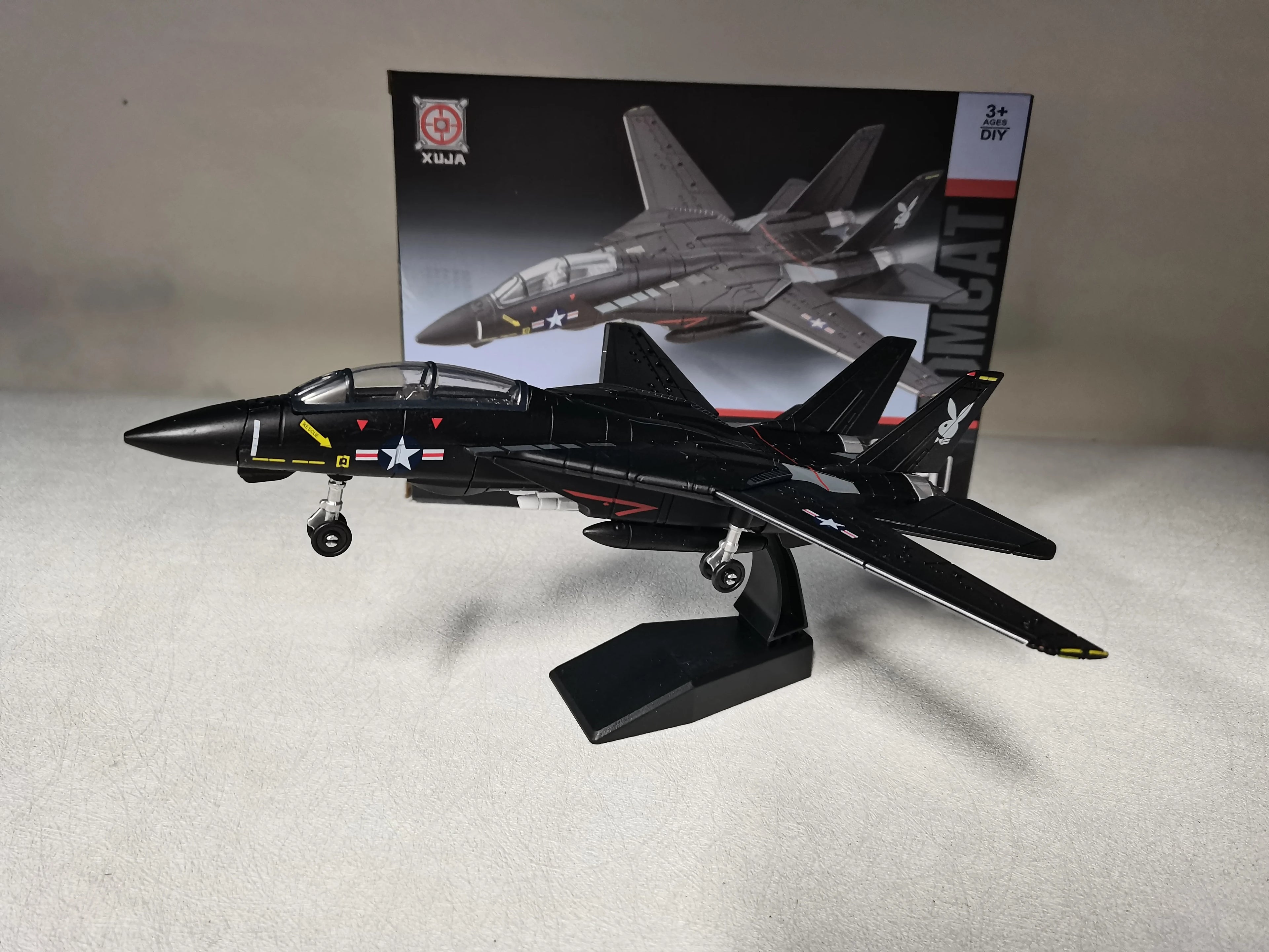 Diy F14 Tomcat Model Aircraft Kit 1/72 Assembly Model Toy Planes ABS Military Model Toys For Gifts Educational Toys