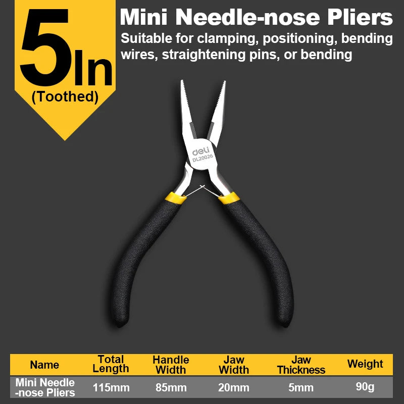 7Pcs Mini Pliers High Carbon Steel Precision Needle Nose Wire Cutter Jewelry Model Assembly Electronics Repair Professional Tool