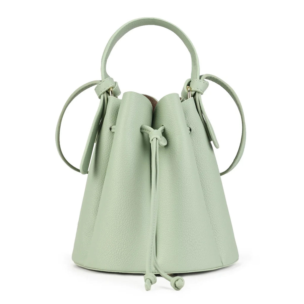 Trendy Petal Bucket Bag for Women, Vintage Drawstring Crossbody Shoulder Bag, Simple Versatile High-End Handbag