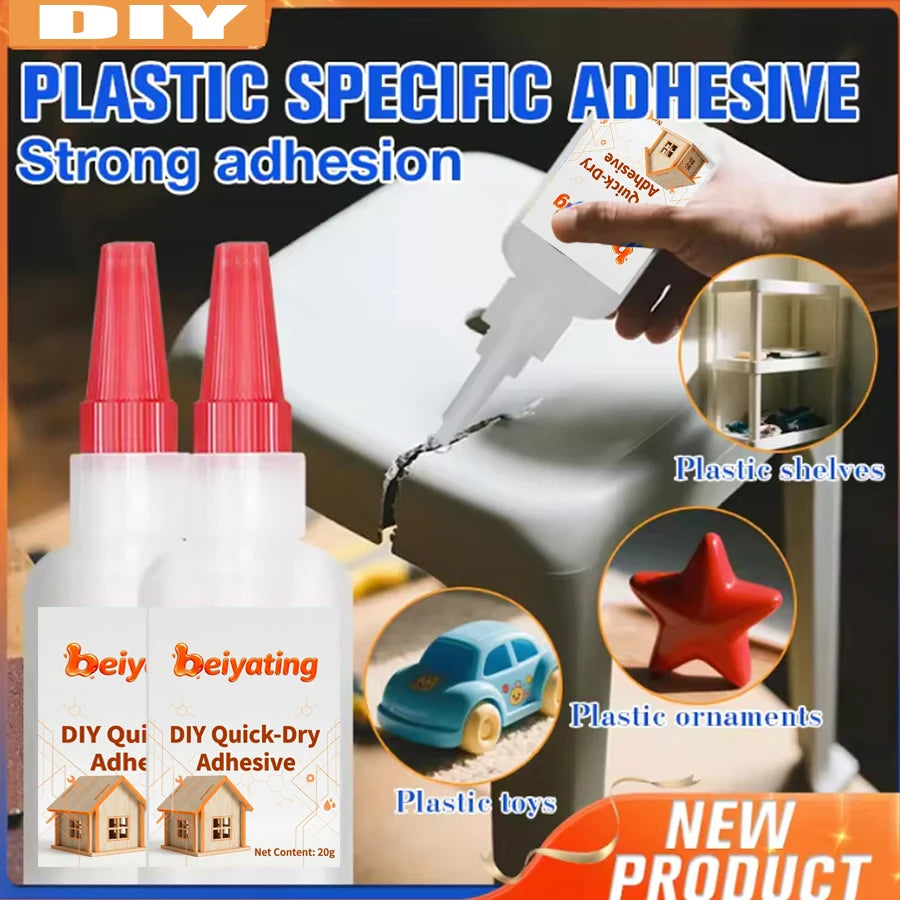 1-3Pcs 20G Quick Dry Strong Adhesive CA Glue, Multi-purpose Instant Bond for Plastic Wood Metal Ceramic, DIY Model Repair Glue