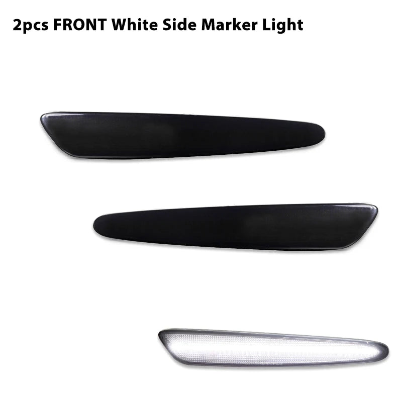 For Chevrolet Chevy Corvette C6 2005-2013 Full LED Side Marker Light Front Rear Amber Red Auto Turn Signal Lamp 12V